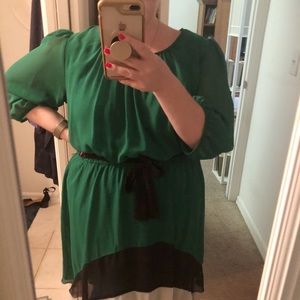 Green, Flowy Dress